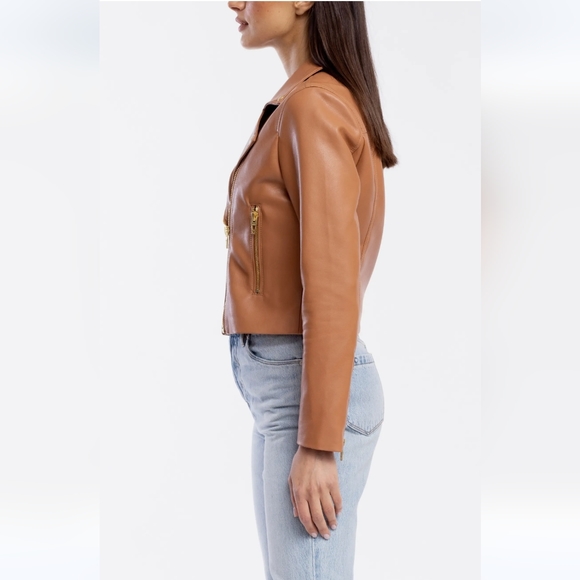 Blank NYC Faux Leather MOTO Jacket Womens - Picture 4 of 7